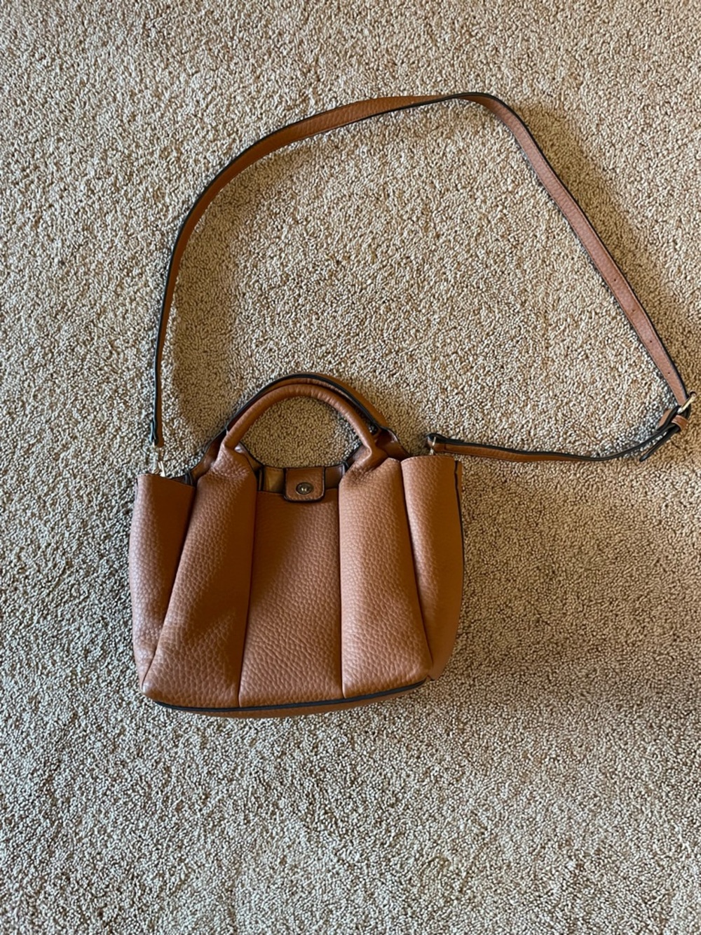 Pebbled Tote Shoulder Bag with Removable Organizer - Jen & Co